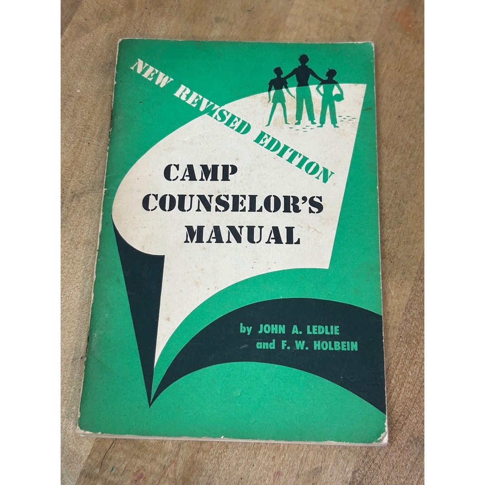 Association Press Book Unisex Green Camp Counselor's Manual 1958 Vintage Guide